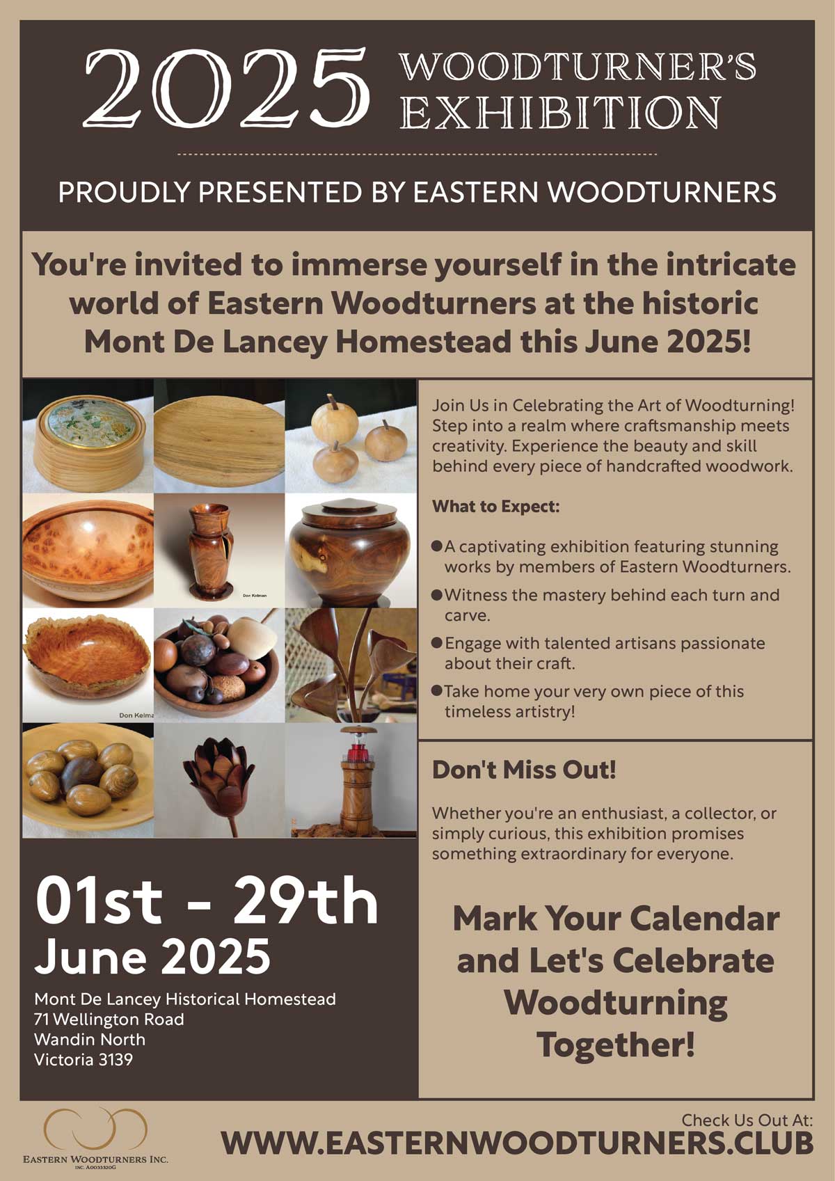 2025 Woodturning Exhibition flyer 2025 Woodturning Exhibition flyer